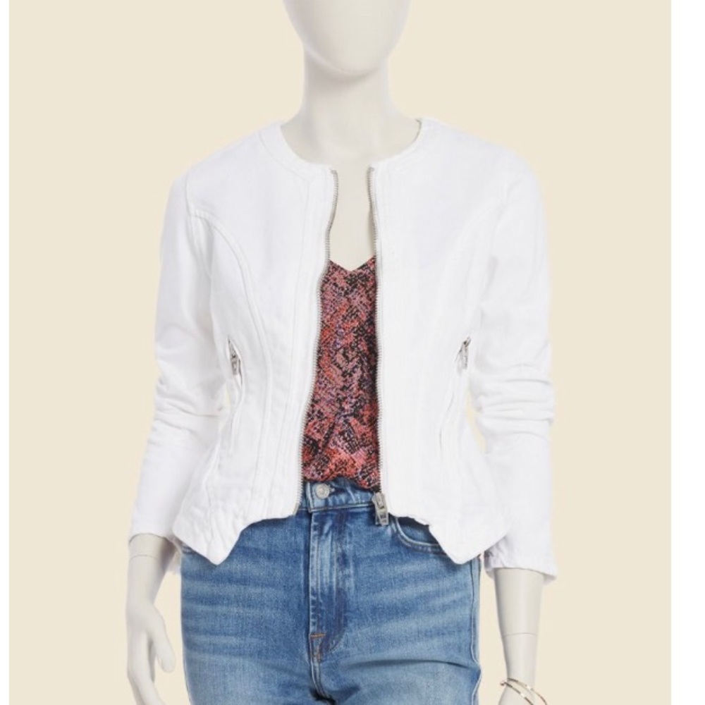 BlankNYC White Denim Jacket